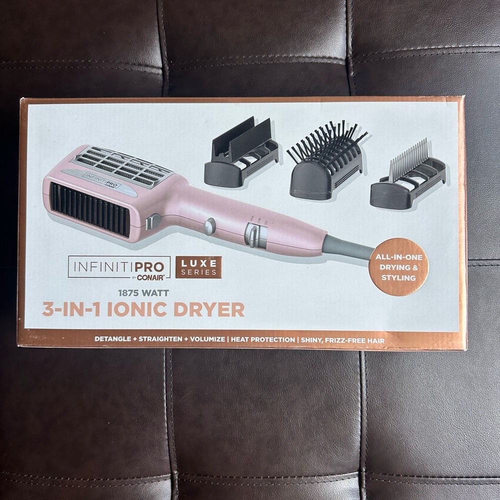 Conair InfinitiPro 3-in-1 Ionic Hair Dryer - Pink